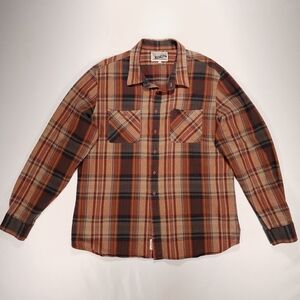 Schott Bros Men's Flannel Shirt Cotton Plaid Size 4XL Great Condition!